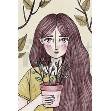 PixArt Cicek Buyuten Kadin 40 x 60 Elmas Mozaik Tablo