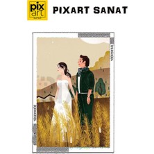 PixArt Gelin Ve Damat 40 x 60 Elmas Mozaik Tablo