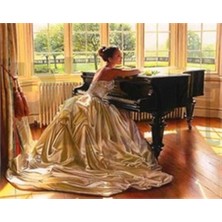 Pix Art Sanat Piyanodaki Kız  39 x 50 cm