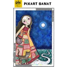 Pix Art Sanat Elbisesi Desenli Kız  38 x 58 cm