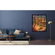Pix Art Sanat Cam Önünde Kar Keyfi   43 x 50 cm