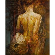 Pix Art Sanat Nü Kadın Elmas Mozaik Tablo  42 x 53 cm