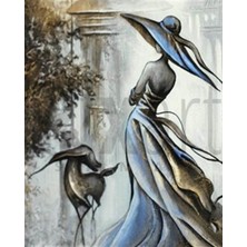 Pix Art Sanat Mavi Şapka  40 x 50 cm