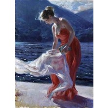 Pix Art Sanat Kıyıdaki Kadın   41 x 56 cm