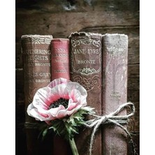 Pix Art Sanat Çiçek Bağlı Kitaplar  46 x 56 cm