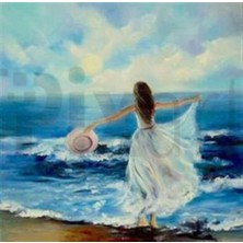 Pix Art Sanat Kumsalda Mutluluk 50 x 50 cm