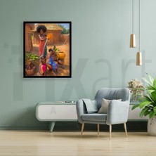 Pix Art Sanat Afrikada Mutluluk  56 x 69 cm
