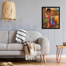Pix Art Sanat Afrikada Mutluluk  56 x 69 cm