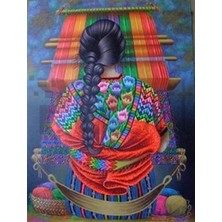 Pix Art Sanat Kilim Dokuyan Kadın  46 x 61 cm