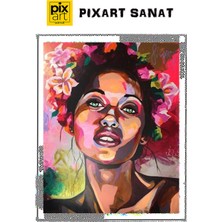 Pix Art Sanat Çiçekten Taç Pixart Sanat  Elmas Mozaik Tablo Diamond Türkiye 41 x 51 cm