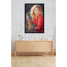 Pix Art Sanat Kırmızı Ceketli Kadın Pixart Sanat Elmas Mozaik Tablo Diamond Türkiye  48 x 74 cm