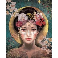 Pix Art Sanat Japon Güzeli Pixart Sanat Elmas Mozaik Tablo Diamond Türkiye  56 x 71 cm