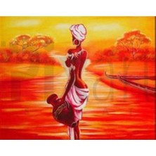 Pix Art Sanat Testi Tutan Kadın  64 x 51 cm