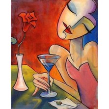 Pix Art Sanat Soyut Kadın Elmas  41 x 51 cm