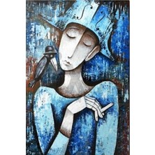 Pix Art Sanat Mavi Kadın  43 x 66 cm