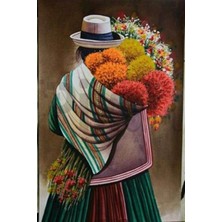 Pix Art Sanat Çiçekçi Kadın  46 x 66 cm