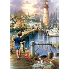 Pix Art Sanat Balıkçı Çocuk Pixart Sanat Elmas Mozaik Tablo Diamond Türkiye 40*53