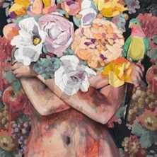 Pix Art Sanat Kadın ve Çiçek Pixart Sanat  Elmas Mozaik Tablo Diamond Türkiye 56 x 56 cm