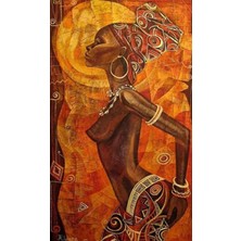 Pix Art Sanat Afrikalı Kadın Pixart Sanat Elmas Mozaik Tablo Diamond Türkiye 45*73
