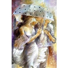 Pix Art Sanat Şemsiyeli Çift Pixart Sanat Elmas Mozaik Tablo Diamond Türkiye 53*78