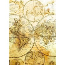 Pix Art Sanat Ilk Çizimlerden Dünya Haritası Pixart Sanat Elmas Mozaik Tablo Diamond Türkiye 60*83