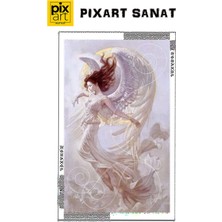 Pix Art Sanat Büyük Kanatlı Peri Pixart Sanat Elmas Mozaik Tablo Diamond Türkiye 38*63