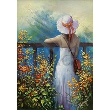Pix Art Sanat Kadın ve Çiçekler Pixart Sanat Elmas Mozaik Tablo Diamond Türkiye 45*66