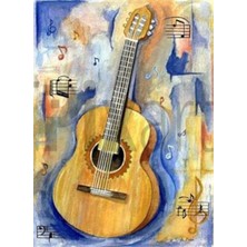 Pix Art Sanat Gitar Pixart Sanat Elmas Mozaik Tablo Diamond Türkiye 45*60