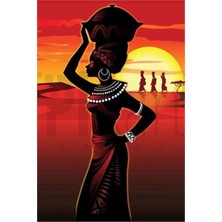 Pix Art Sanat Afrikalı Kız  33 x 50 cm