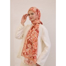 Cherry Blossom Desen Rami Şal Şeftalı