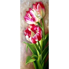 Pix Art Sanat Yeni Açan Laleler   Pixart Sanat Elmas Mozaik Tablo Diamond Türkiye 29*63