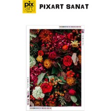 PixArt Cesitli Cicekler 51 x 68 Elmas Mozaik Tablo