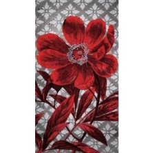 Pix Art Sanat Kırmızı Çiçek Duvar Kağıdı  Pixart Sanat Elmas Mozaik Tablo Diamond Türkiye 30*53