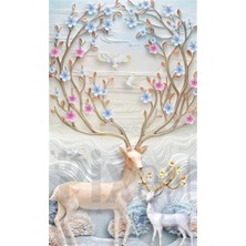 Pix Art Sanat Bahardan Boynuz Pixart Sanat Elmas Mozaik Tablo Diamond Türkiye 53*86