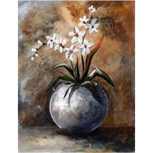 PixArt Beton Saksida Cicek 36 x 51 Elmas Mozaik Tablo