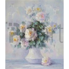 Pix Art Sanat Beyaz Huzur  Pixart Sanat Elmas Mozaik Tablo Diamond Türkiye 71*81