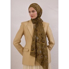 Bloomıng Dahlıa Desen Rami Şal Toprak