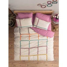 Cotton Box Puff Nakışlı Çift Kişilik Nevresim Takımı Insula Gül Kurusu