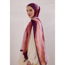 Color Waves Desen Rami Şal Mürdüm