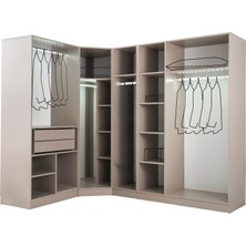 Avm 24 Nil %100 Mdf Köşe Yatak Odası Takımı