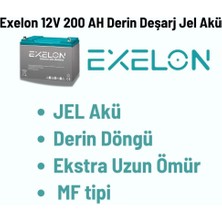Exelon 12V 200AH Derin Deşarj Jel Akü
