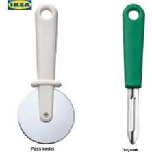 IKEA Luxury Uppfylld Pizza Kesici + Yeşil Soyacak 1 Rer Adet DFITSET02 1 Adet