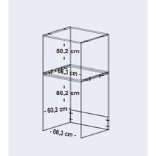 Kenzlife Ankastre Fırın&bulaşık Makinesi Dolabı Botan Byz 150*70*60 Çamaşır Makinesi
