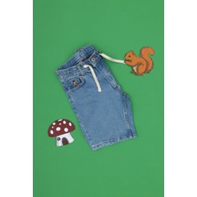 U.S. Polo Assn. Erkek Çocuk Mavi Jean Şort Rahat Kalıp Tek Cepli 50304249-DN0022
