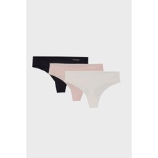 Calvin Klein Logolu Orta Bel 3 Pack Külot 000QD3558EWAM Bayan KÜLOT 000QD3558E WAM