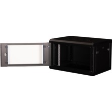 Lande - 6u 19" Duvar Tipi Rack Kabinet – Genişlik: 600 mm | Derinlik: 450 mm – Siyah