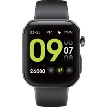 SWORD Akıllı Saat Konuşma, GPS, Ateş Ölçer, Spor Modları, Kalp Atış, IP67, Uyku, Siyah SW-C3GT