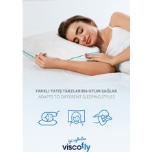 Ortopedik Yastık Kapitoneli Microfiber Kumaşlı Visco Parçacık Dolgulu - 60 x 40 x 13 cm Yeşil Biyeli