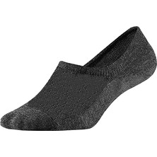 Unisex Antrasit Slikonlu Görünmez Çorap