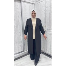 Büyük Beden Omzu Fermuarlı Tasarım Ceket